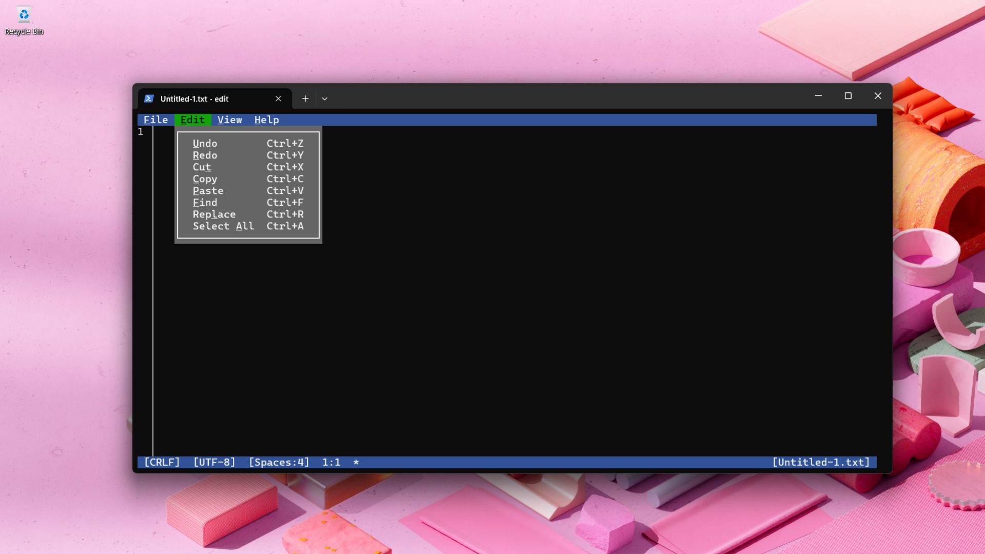 Microsoft Edit text editor