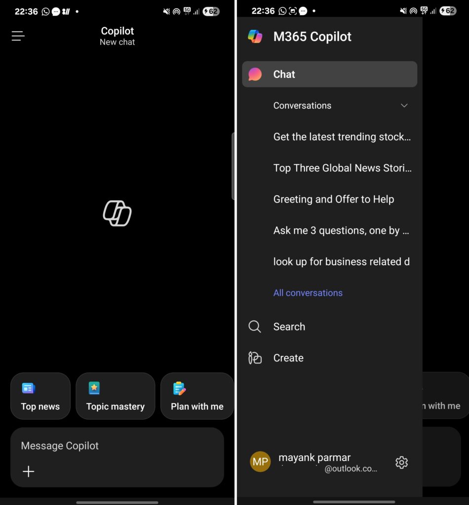 Microsoft 365 app on Android, iOS is now a glorified Copilot with