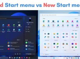 Old Start menu vs New Start menu in Windows 11 Old Start menu vs New Start menu in Windows 11