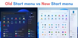 Old Start menu vs New Start menu in Windows 11