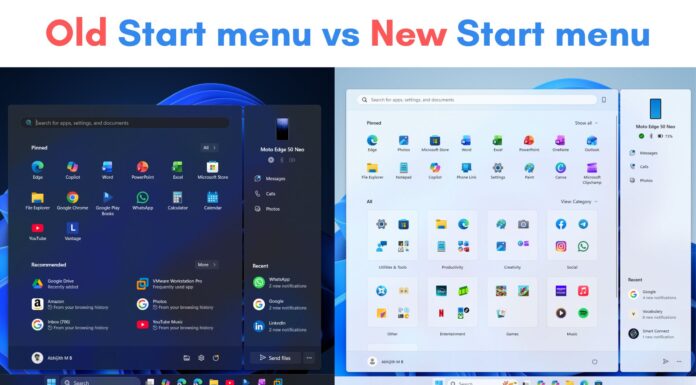 Windows 11’s new Start menu released. Is it better than old Start? Old Start menu vs New Start menu in Windows 11