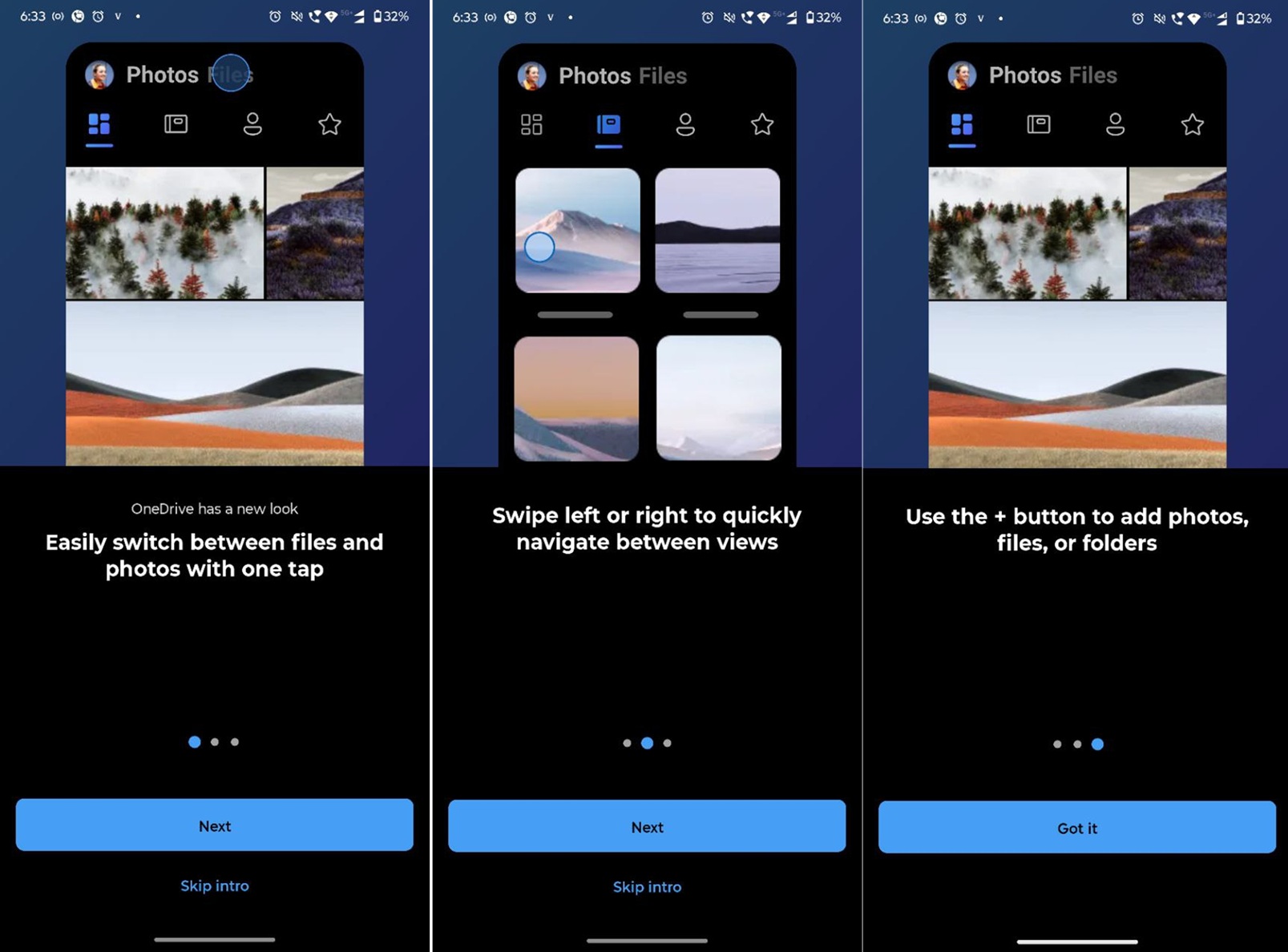 OneDrive for Android and iOS