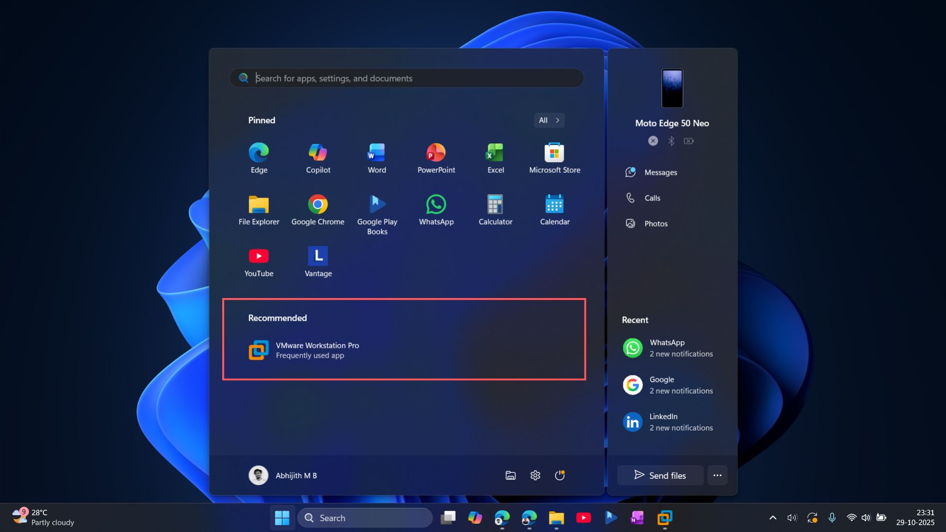 Recommendations sections can't be disabled in Old Start menu