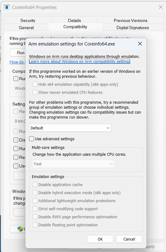 Enable AVX/AVX 2 on Arm64 PCs