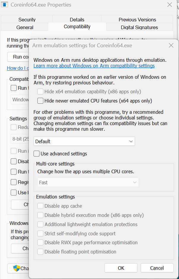 Enable AVX/AVX 2 on Arm64 PCs