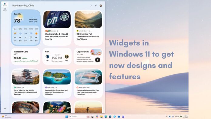 Widgets in Windows 11 to get new designs and features