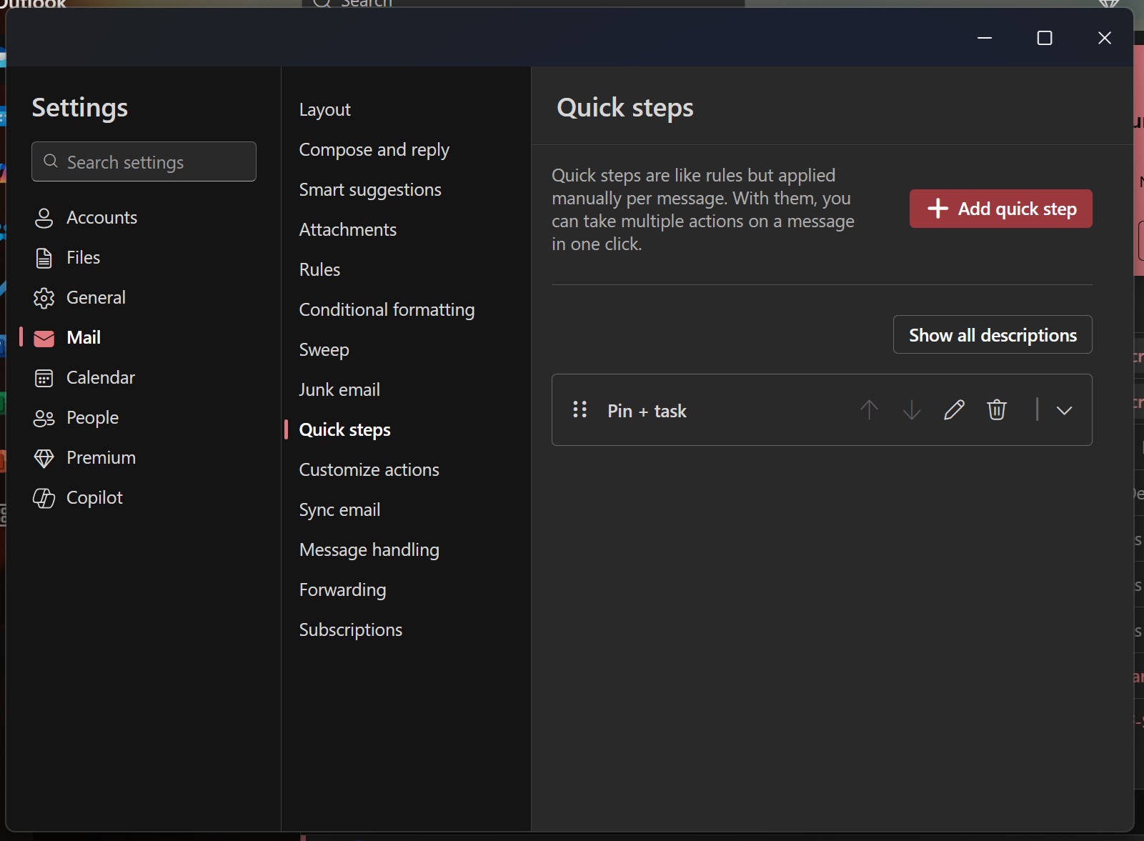 Windows 11 Outlook Quick Steps