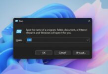 Windows 11 Run Dialog with dark mode