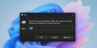 Windows 11 Run Dialog with dark mode
