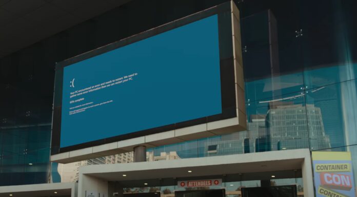 Windows BSOD ad by Apple