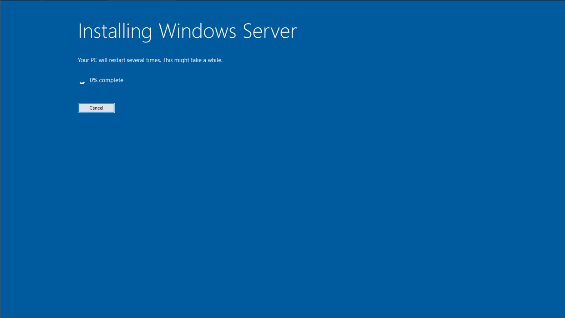 Windows Server Installation screen