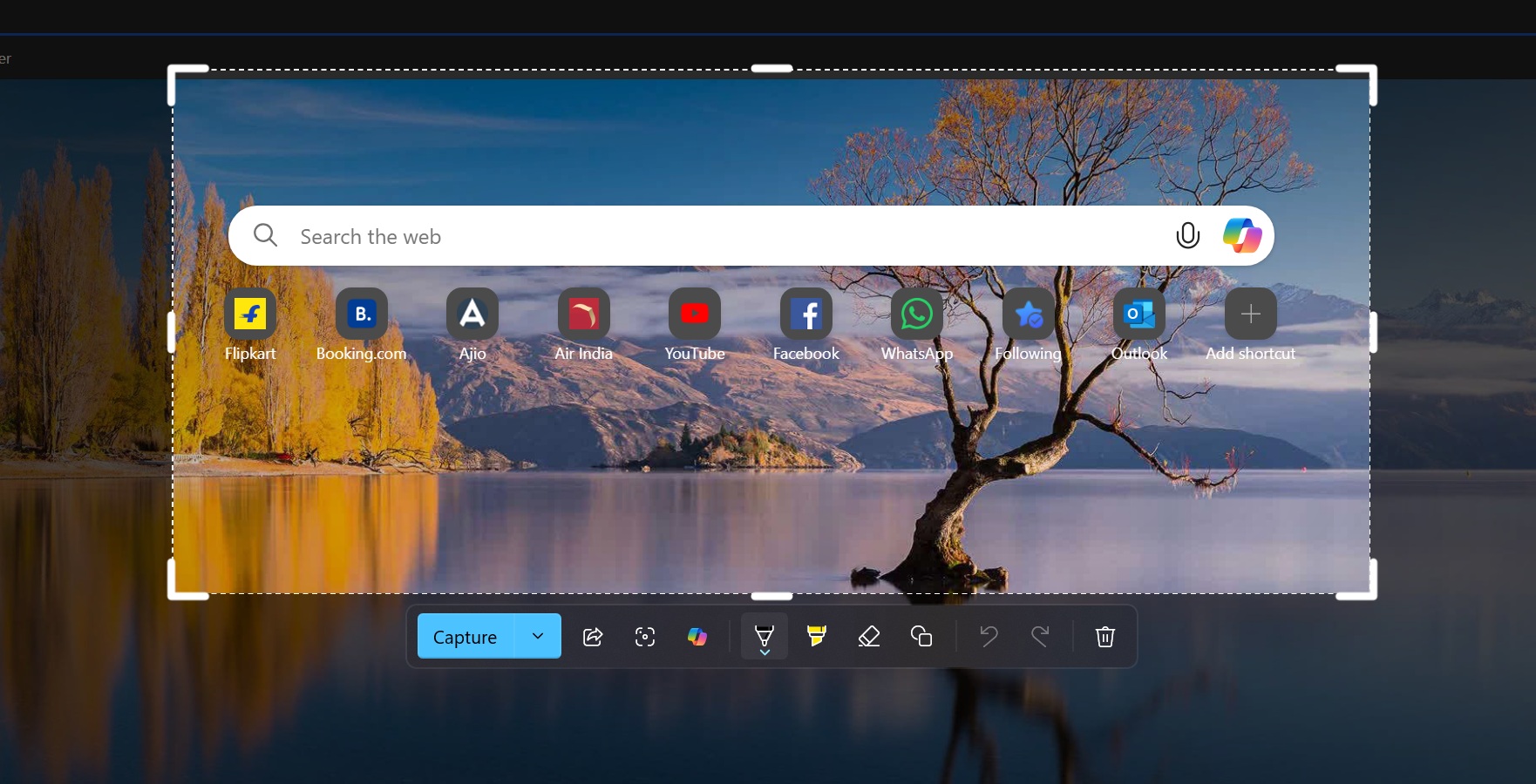 annotation floating bar snipping tool