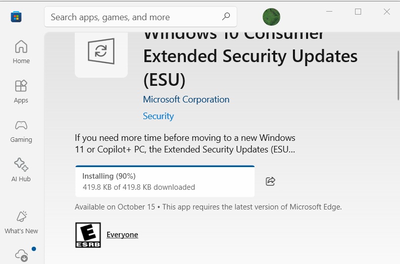 buy windows 10 esu free trial status bar