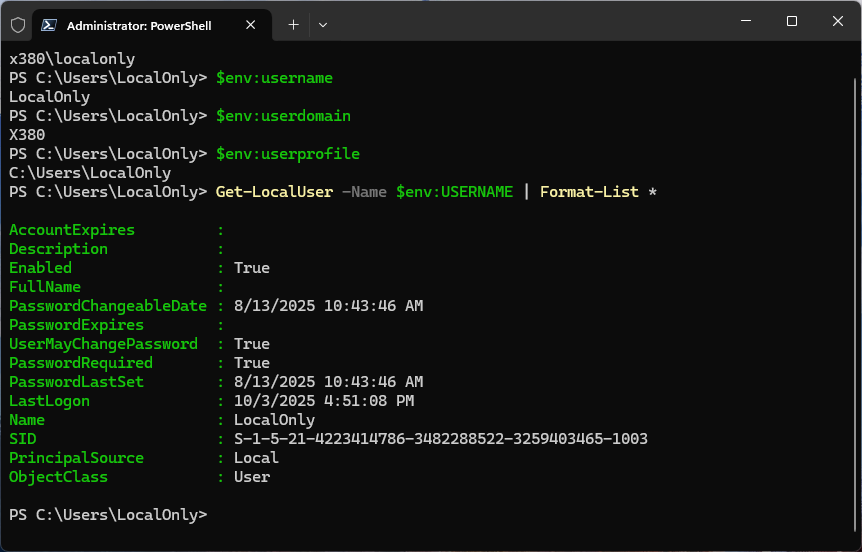 LocalOnly login for RDP