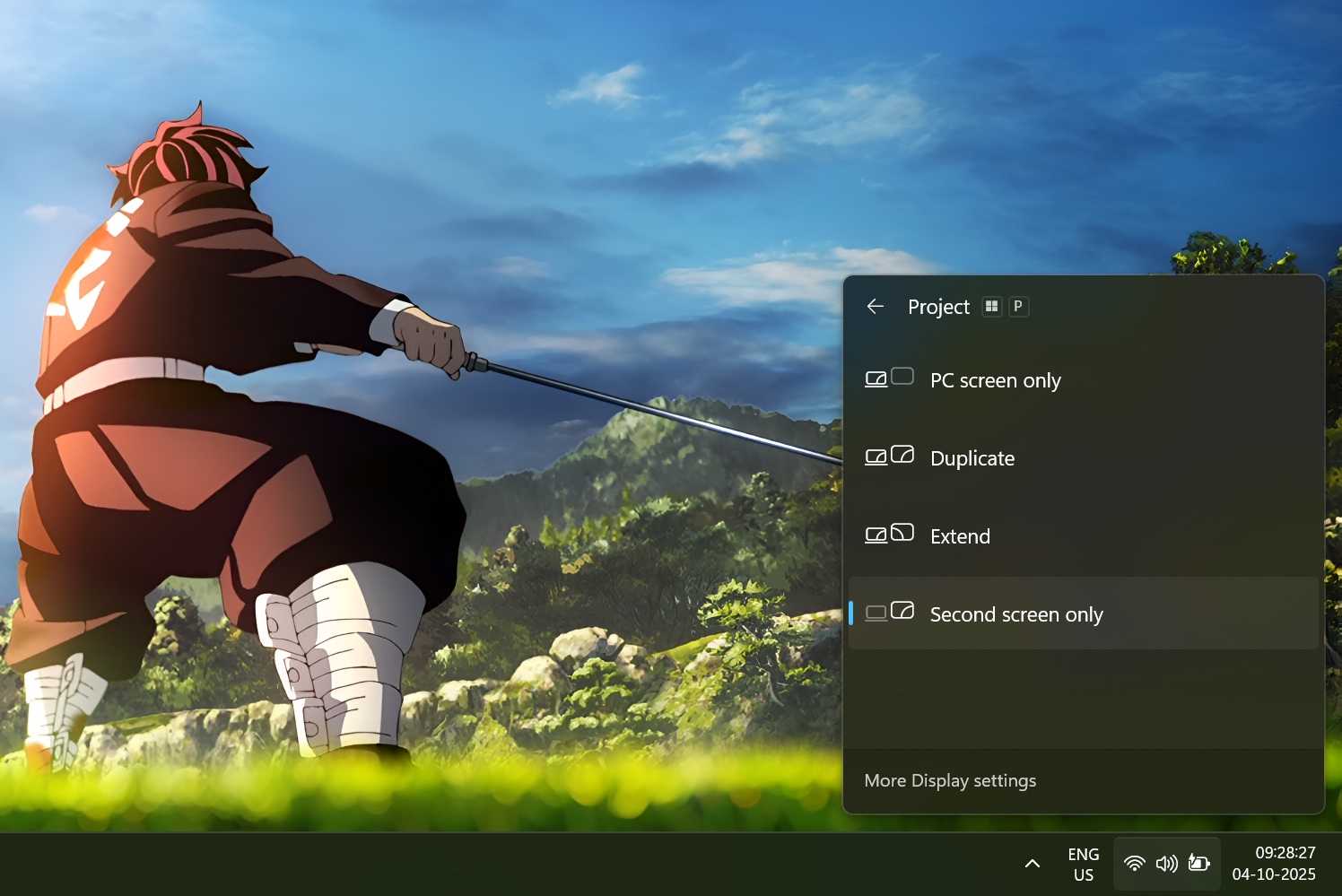 projection options windows 11