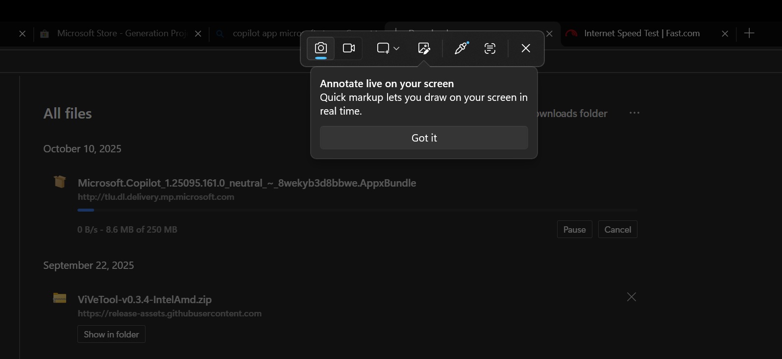 quick markup snipping tool