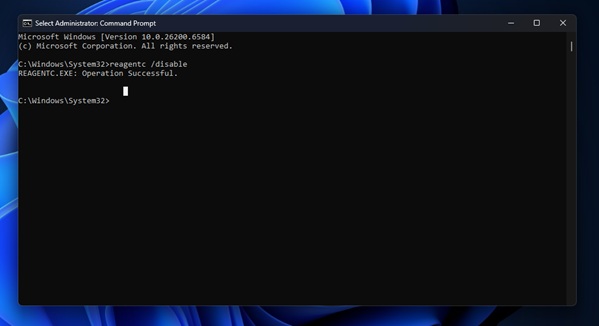reagentc disable