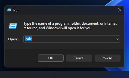 run dialog box dark mode