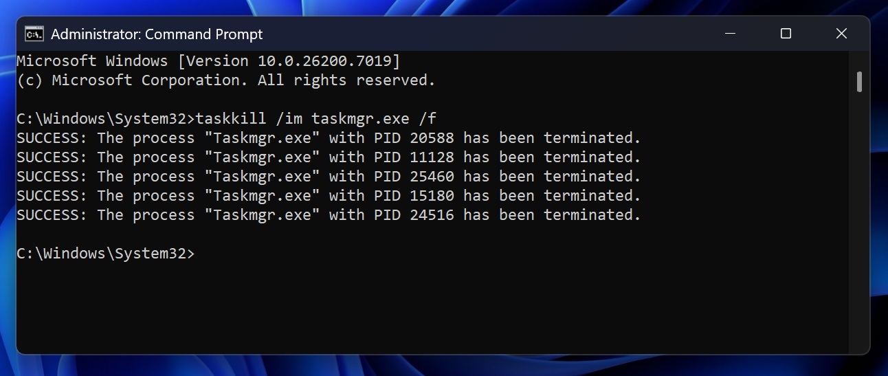 taskkill im taskmgr