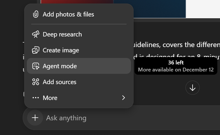 Agent mode in ChatGPT