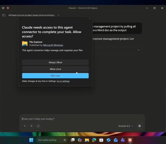 Claude File Explorer Connector in Windows 11