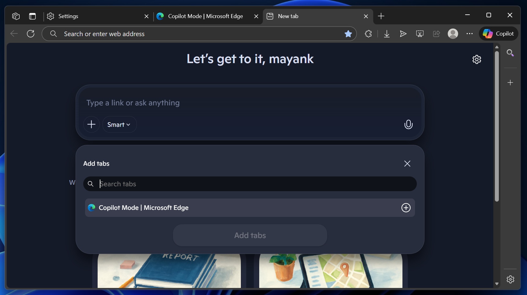 Copilot Mode in Edge for Windows 11