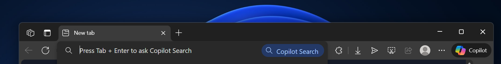 Copilot Search in Edge address bar