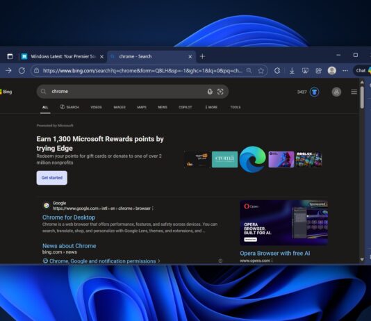 Microsoft Edge Bing ad