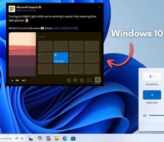 Microsoft misses Windows 10 so badly it’s still using it to promote Windows 11 Microsoft Support page mistakenly posts Windows 10 UI to show Night Light feature