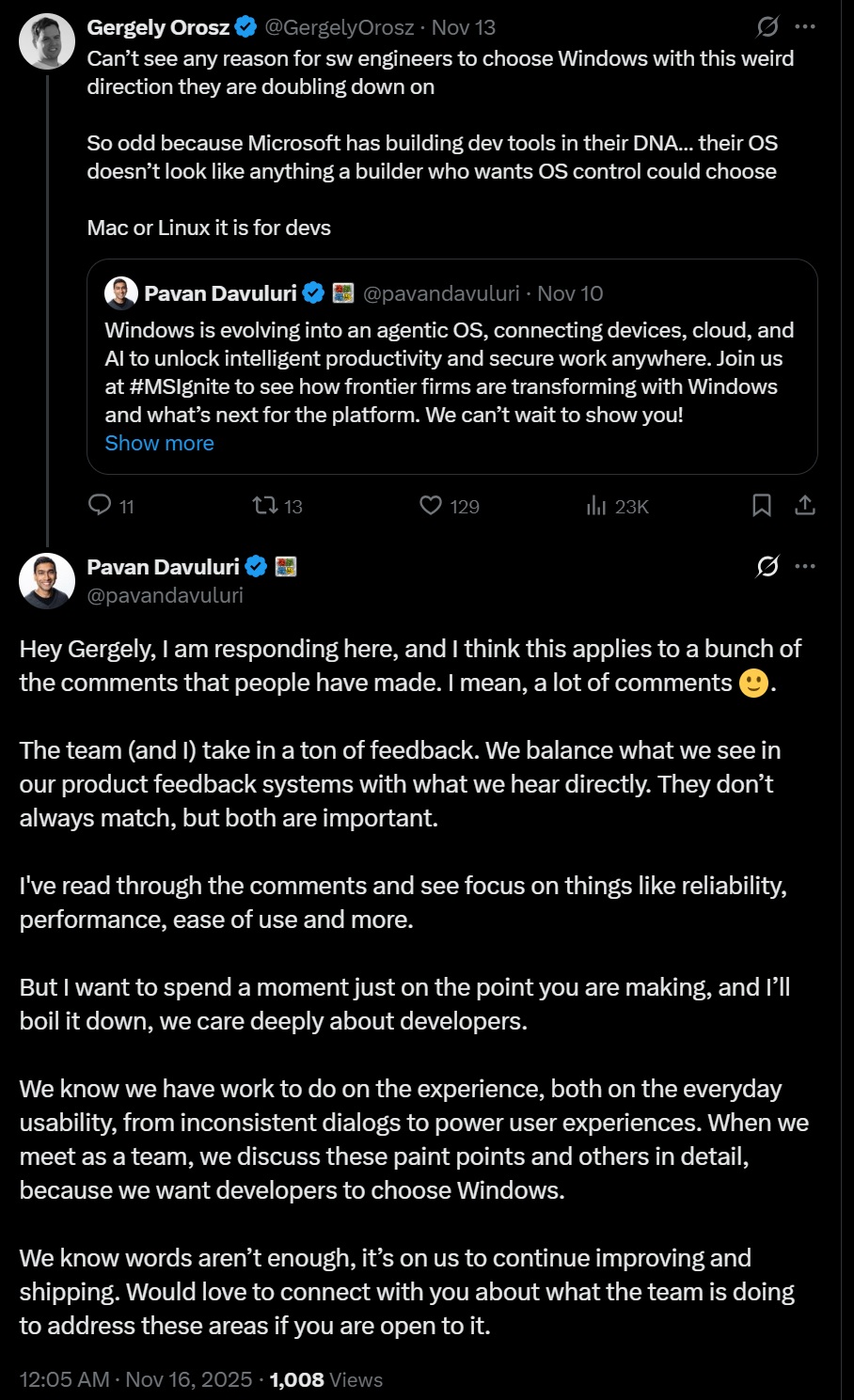 Microsoft promises developers support for Windows