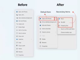 New Split Context Menu in File Explorer for Windows 11