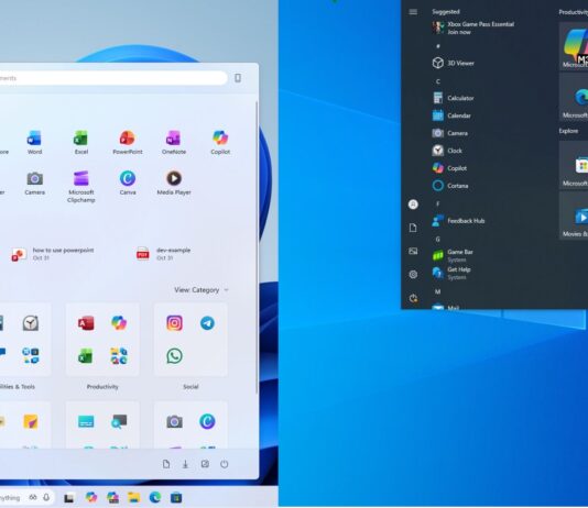 Fortnite creator & Elon Musk urge Windows 11 to add vertical taskbar, remove MSA amid Copilot AI push New Windows 11 Start menu versus Vertical Taskbar with Start menu in Windows 10