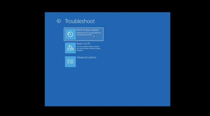 Point-in-time restore is now available in Windows 11