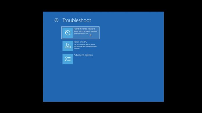 Point-in-time restore is now available in Windows 11