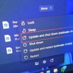 Update and shut down in Windows 11