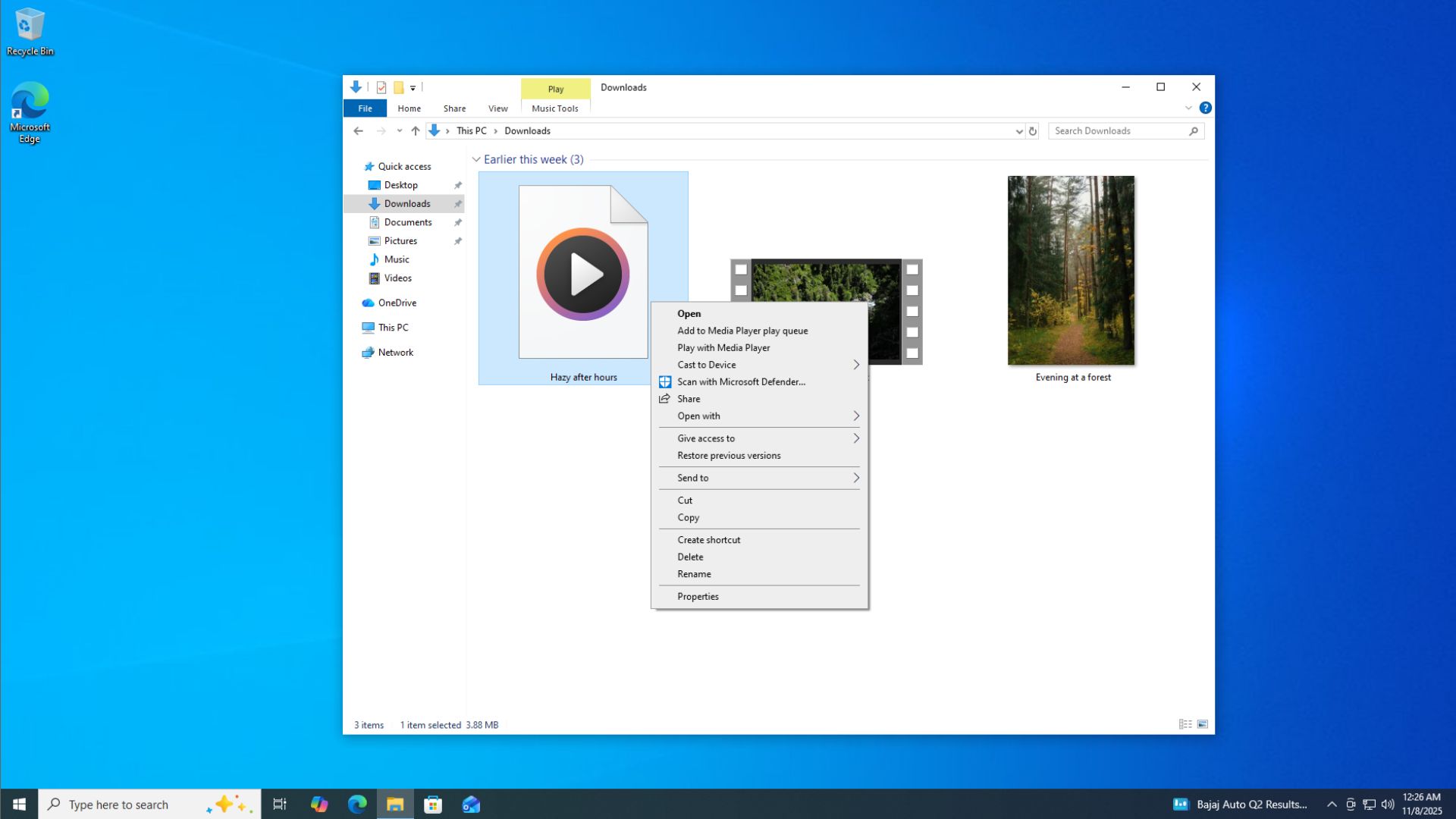 Windows 10 Context Menu in the File Explorer