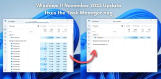 Windows 11 November 2025 Update (Build 26200.7171) fixes the Task Manager ghost instance bug