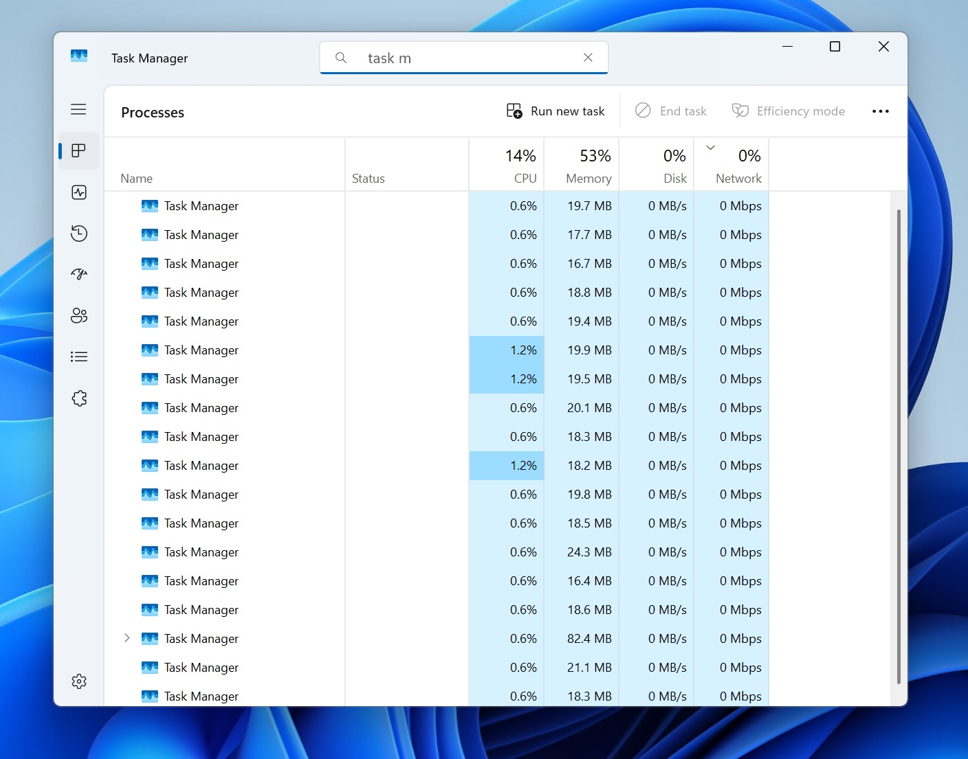 Windows 11 Task Manager duplicate processes