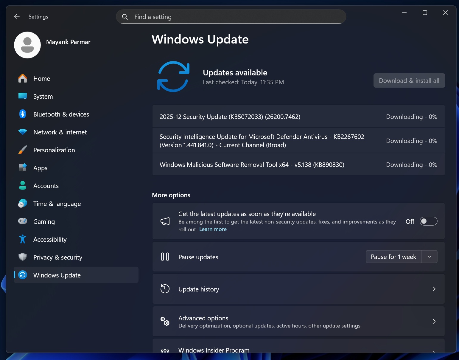 2025-12 Security Update (KB5072033) (26200.7462)
