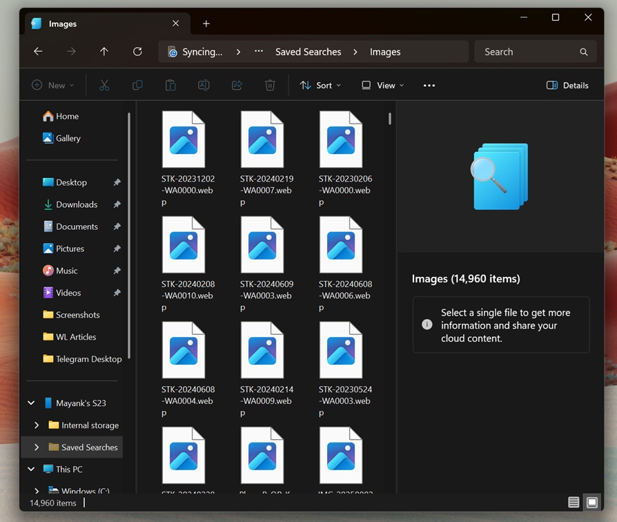 Android gallery in File Explorer