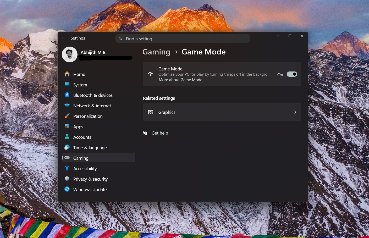 Game Mode in Windows 11