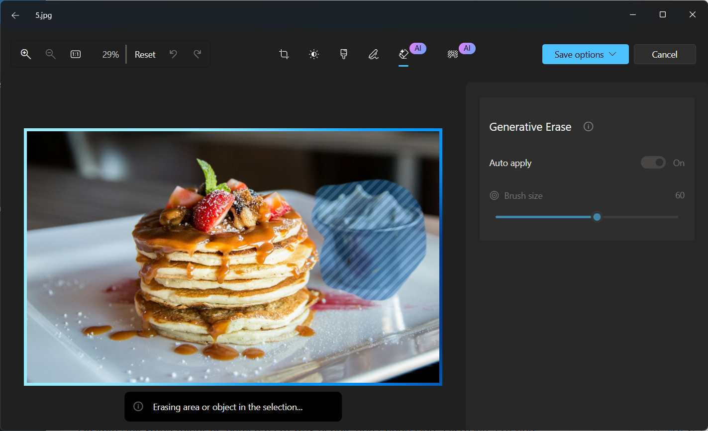 Generative Erase in the Photos app