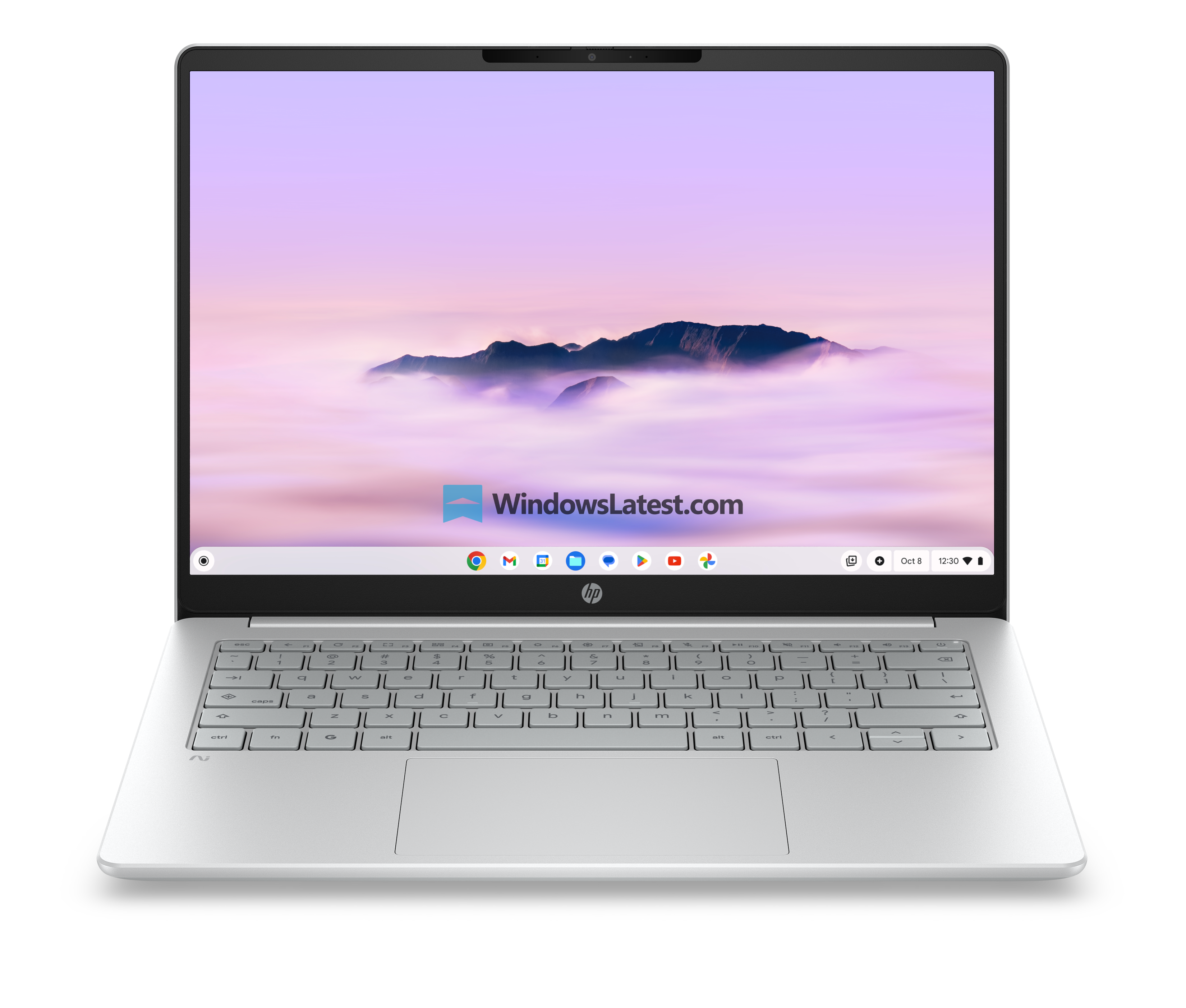 HP Chromebook 14 Plus in Glacier Silver for CES 2026