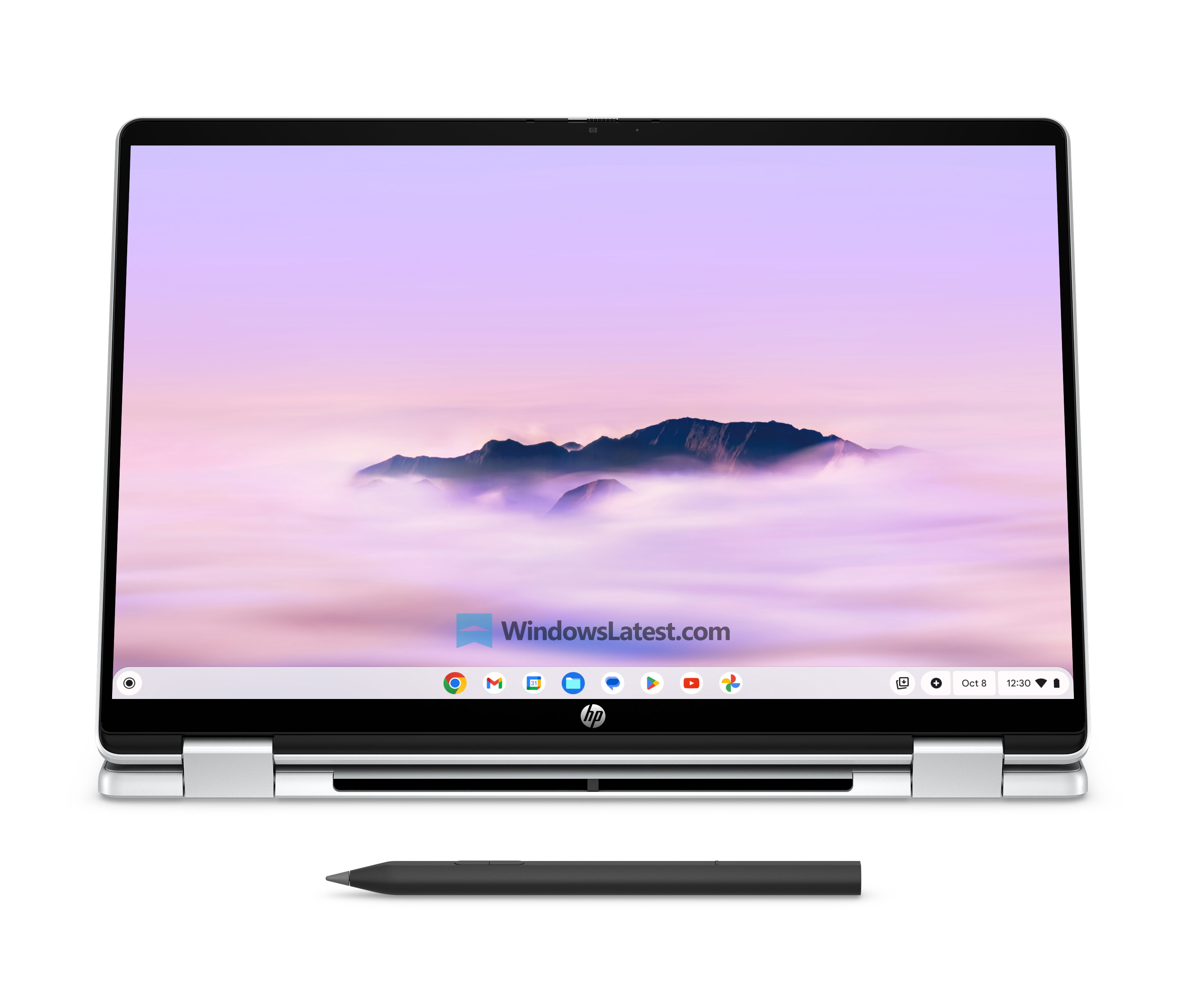 HP Chromebook Plus x360 14 in Glacier Silver for CES 2026