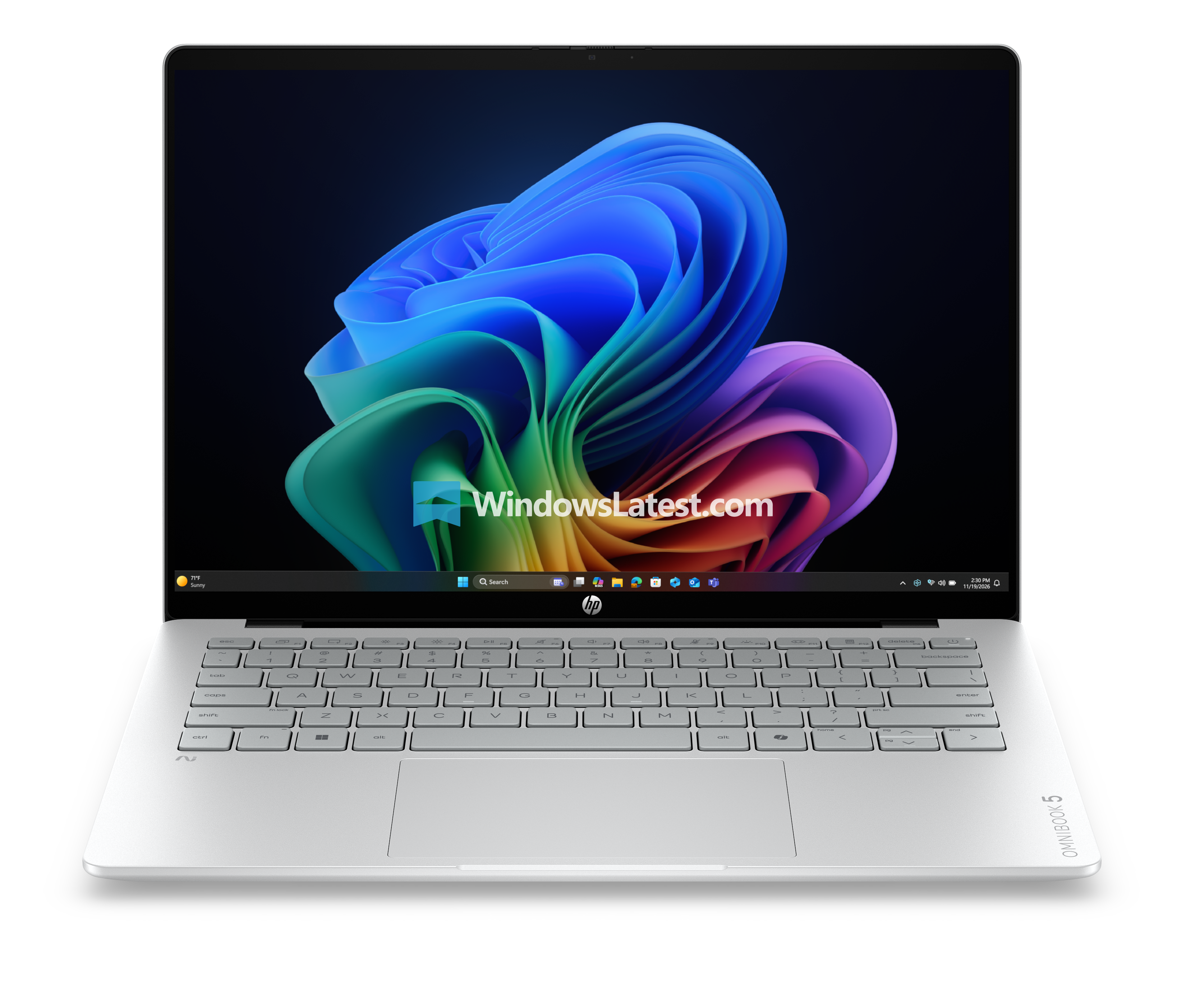 HP OmniBook 5 14 NGAIPC OB5 in GlacierSilver for CES 2026