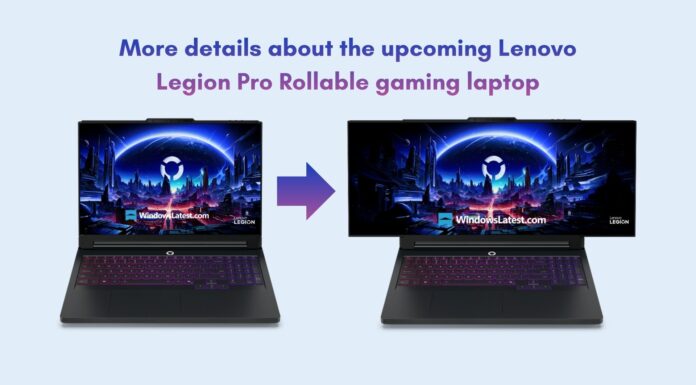 Exclusive: Lenovo Legion Pro Rollable uses a 16-to-24 inch rollable OLED, RTX 5090, Core Ultra, and AI gaming feature with Windows 11 Lenovo Legion Pro Rollable will come with a 16 inch display that expands to 24 inches