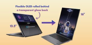 Lenovo ThinkPad Rollable XD Concept that expands from a 13.3-inch display to a 16 inch screen