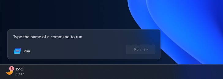 Modern Windows Run in dark mode