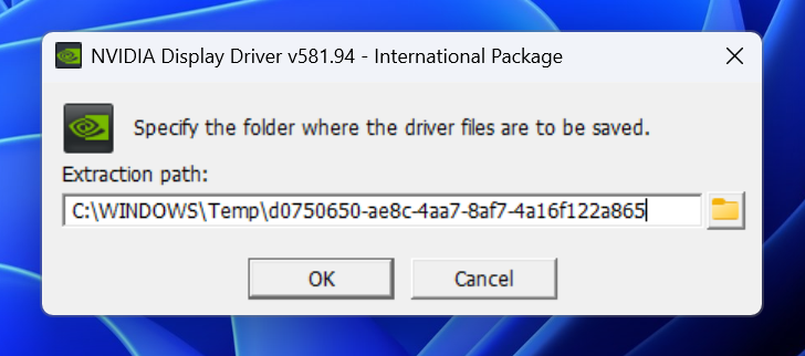 Nvidia Display Driver installer