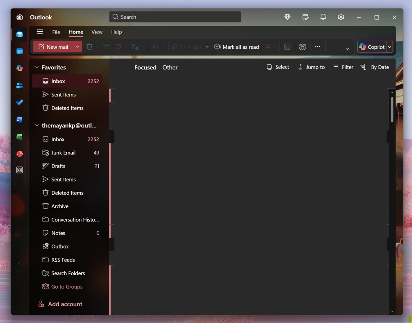 Outlook web on Windows 11